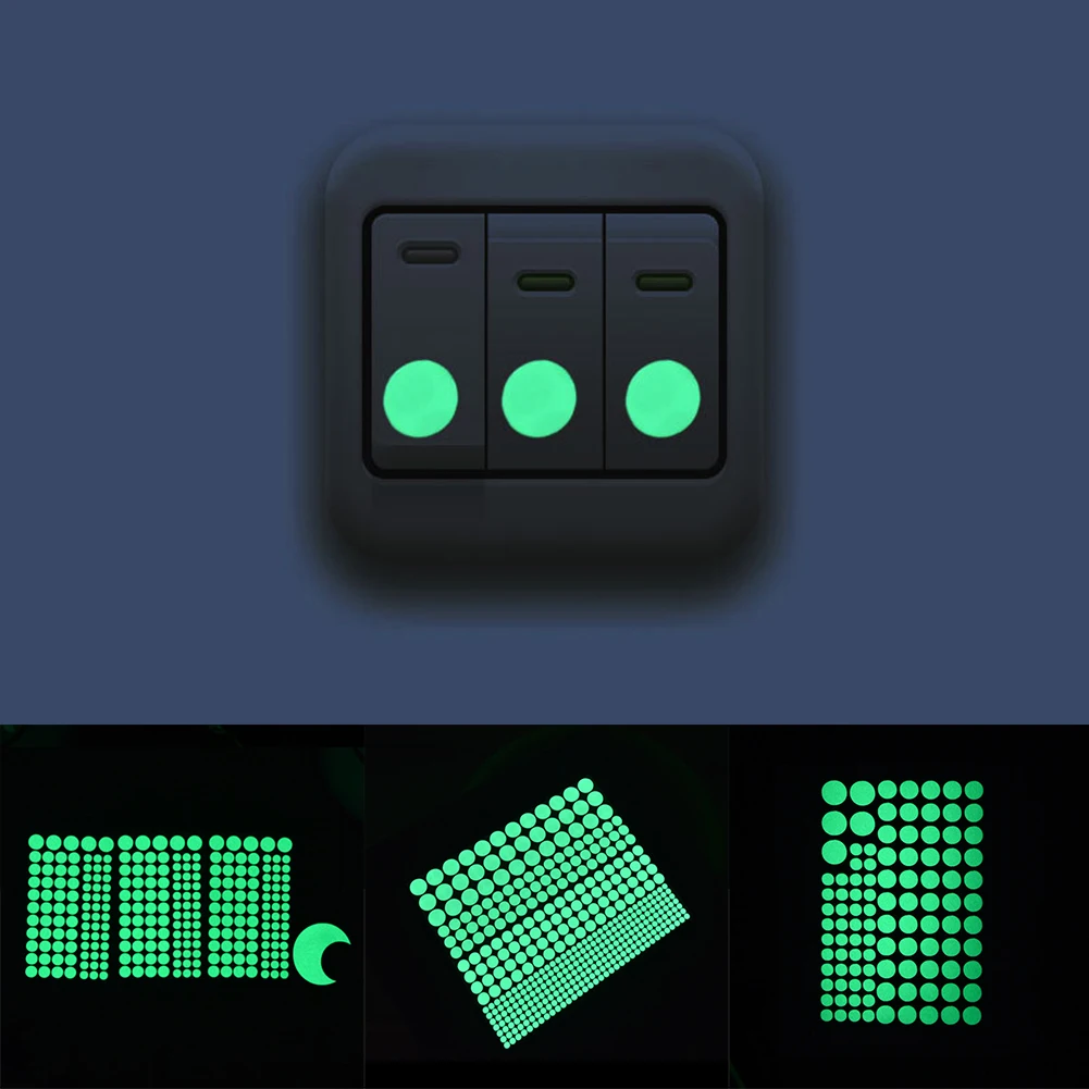 Светящиеся светится в темноте Луна круглый точка наклейки на стену дома Декор