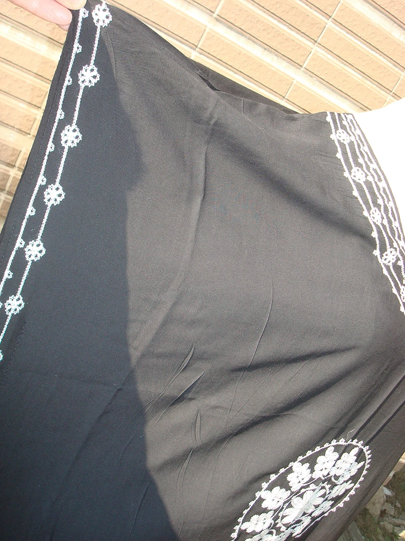 Черное платье макси из хлопка размера плюс с вышивкой, Пляжное Платье Sarong Vestidos Verano, повседневное длинное платье, сексуальное женское пляжное платье