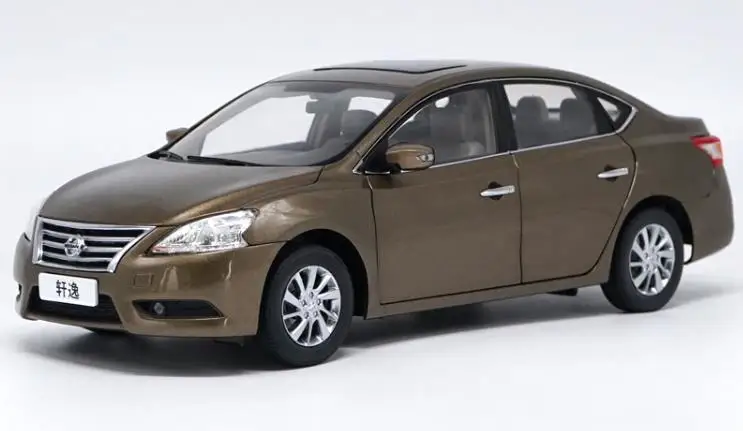 Высокая моделирования NISSAN SYLPHY, Расширенный коллекция model1: 18 сплава игрушечных автомобилей, литья под давлением Металл модель автомобиля - Цвет: Коричневый