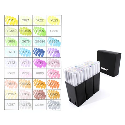 36Bcolors Marvy 3000 Профессиональная щетка для волос, с мягкой головкой Маркер ручки манга цветов маркеры с кистью ручка 12/24/36/72/144 предметов в партии, для детей товары для рукоделия - Цвет: 36Bcolors