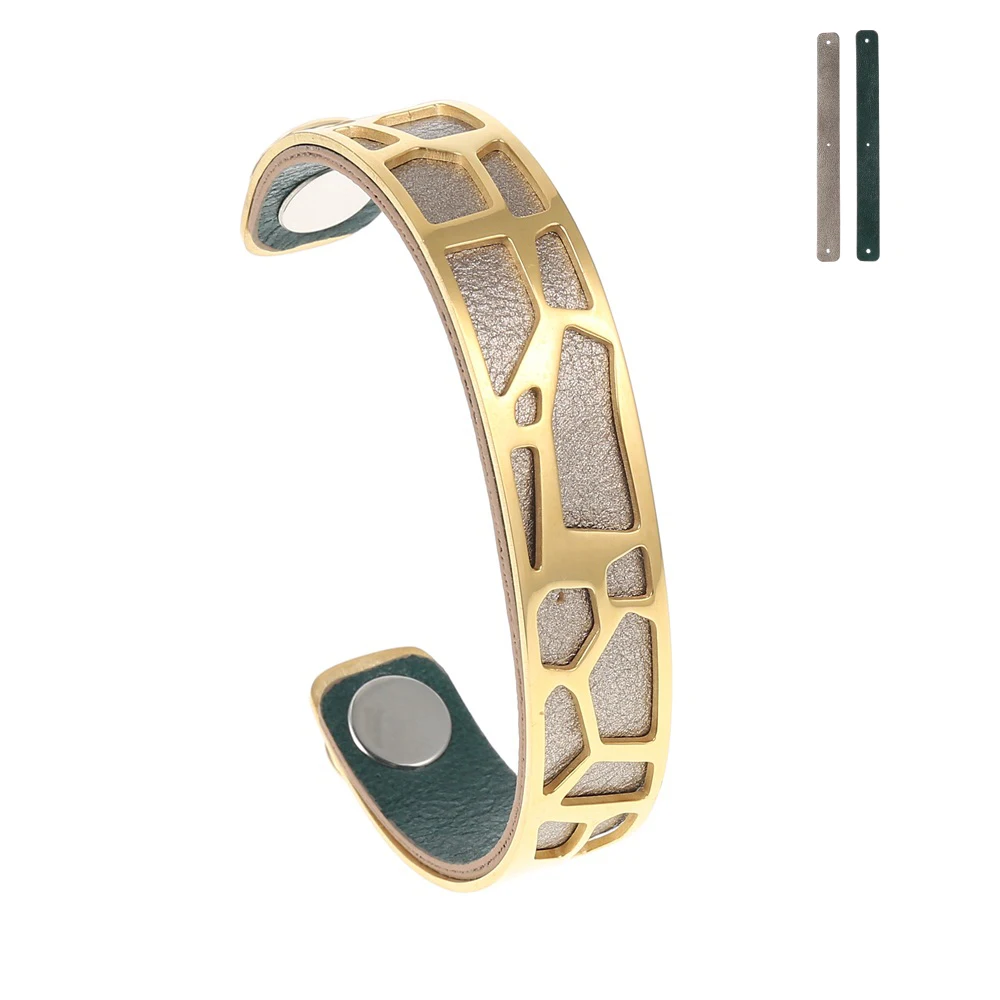 Cremo манжета браслет Jonc Жираф дизайн золотой браслеты мужские Femme Bijoux Реверсивный