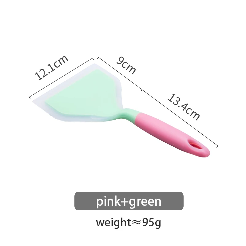 pink green MDZF SWEETHOME силиконовая лопатка силиконовый скребок лопатка для сковородки антипригарная Лопата - Цвет: pink green