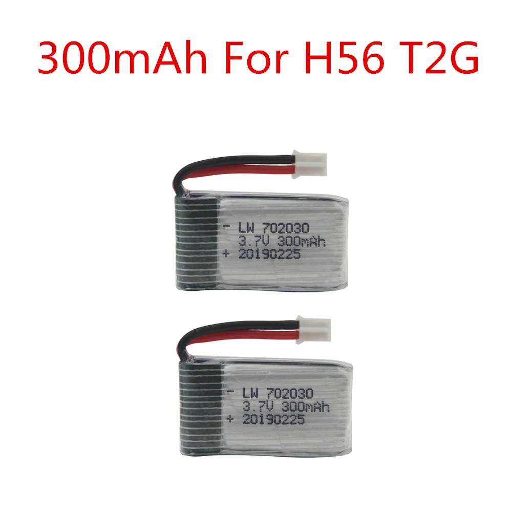 Аккумулятор Lipo для H56 3,7 в 300 мАч для JJRC H56 T2G, батарея для дрона, запасная часть для квадрокоптера, Lipo Battery 5 шт./лот