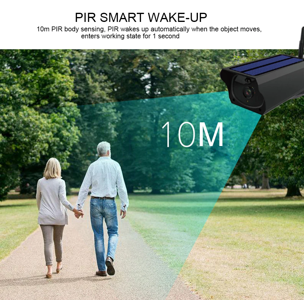 1080P 2MP ip-камера на солнечной батарейке беспроводная наружная Водонепроницаемая