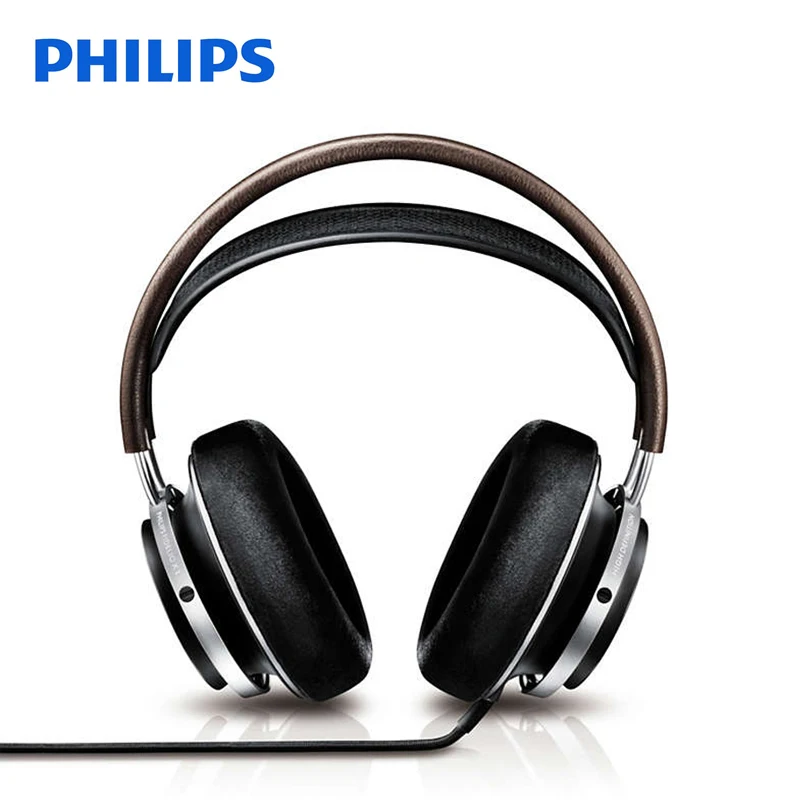 Black Philips X1s наушники высокого качества с поддержкой музыки, кино, игры, гарнитура с микрофоном, наушники для телефона и музыки, официальный тест - Цвет: Black