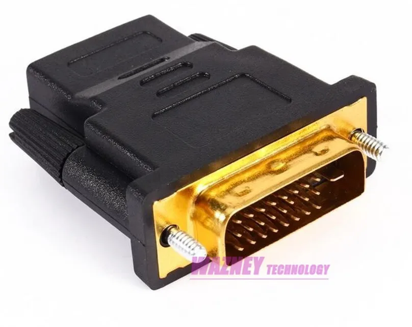 Позолоченный адаптер DVI 24 + 1 HDMI преобразователь штекер-гнездо