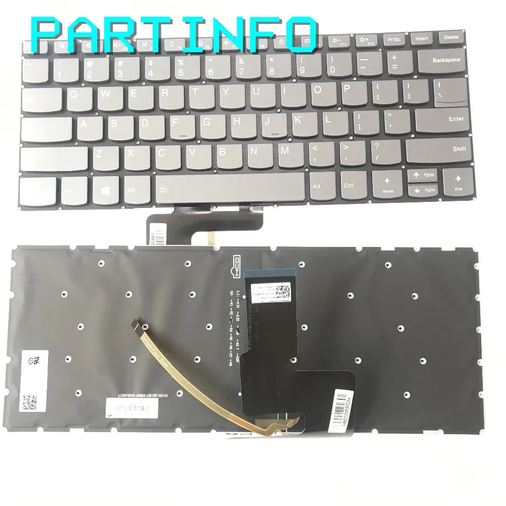 

Laptop US Backlight keyboard for LENOVO YOGA120-14IAP 320-14IKB 520-14 720-15 FLEX5-14 AIR 7000-14 also type DELET key GRAY