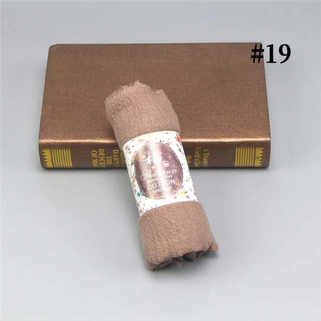 color19MSL090 Цена, 70*180 см, Женский мусульманский хиджаб, шарф, femme musulman, мягкий хлопок, платок, исламский хиджаб, шали и обертывания - Цвет: color19MSL090