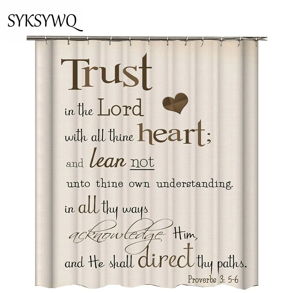 Белая занавеска для душа английские буквы Вдохновляющие Слова ванной карта