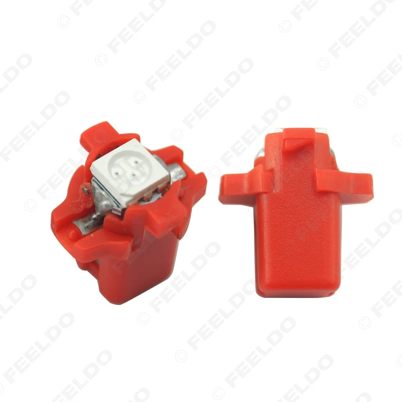 FEELDO 2 шт. 7 цветной автомобиль 12 в B8.3d/BAX10s 1SMD 5050 датчик приборной панели светильник