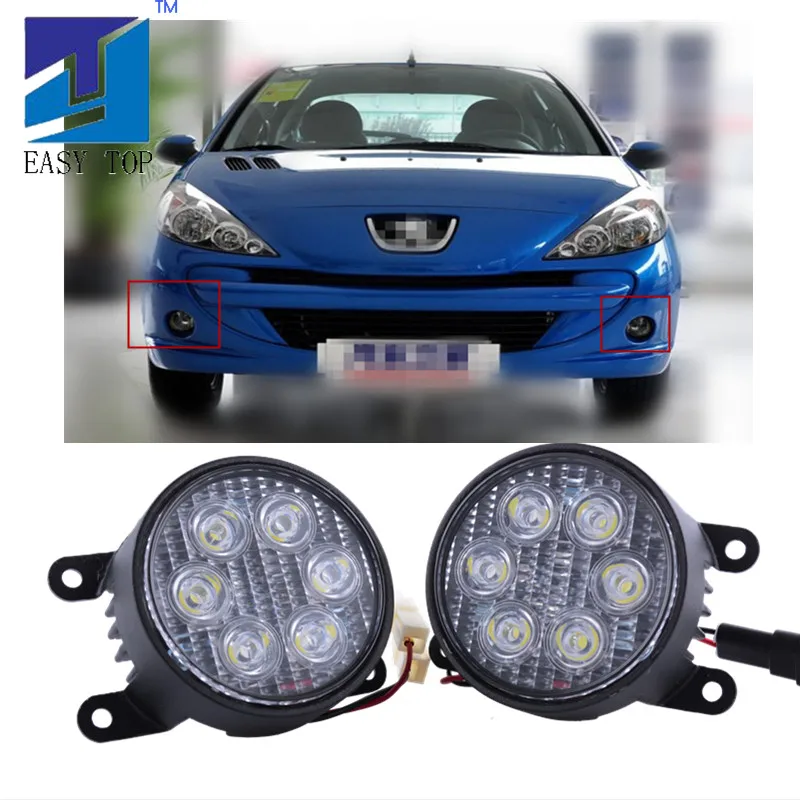 Светодиодный круглый противотуманный светильник 18 Вт для PEUGEOT 207 207CC 307 308|Фара