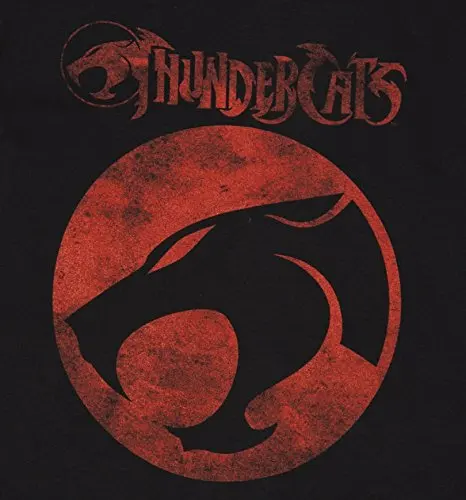 Для женщин s черный Thundercats логотип Футболка тонкая футболка | Женская одежда