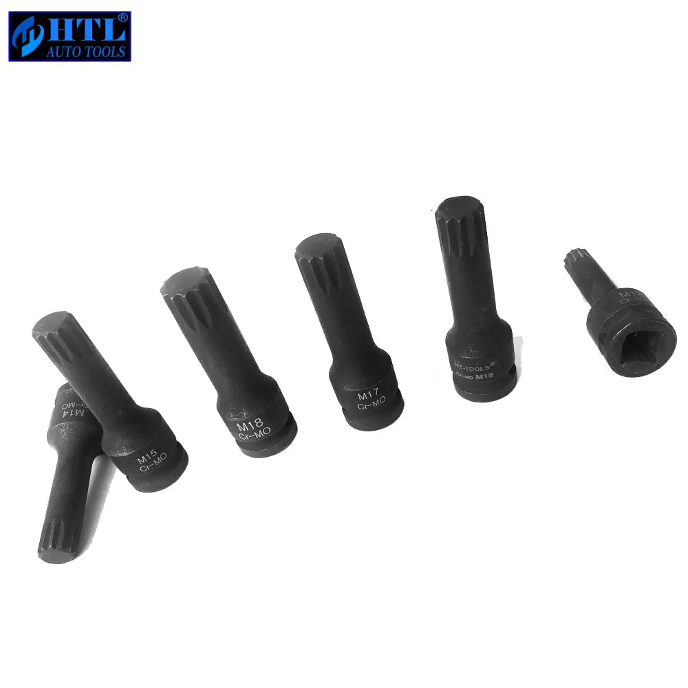 1 шт.) 1/" DR. Impact Spline Набор торцевых головок M13 M14 M15 M16 M18 длина 78 мм