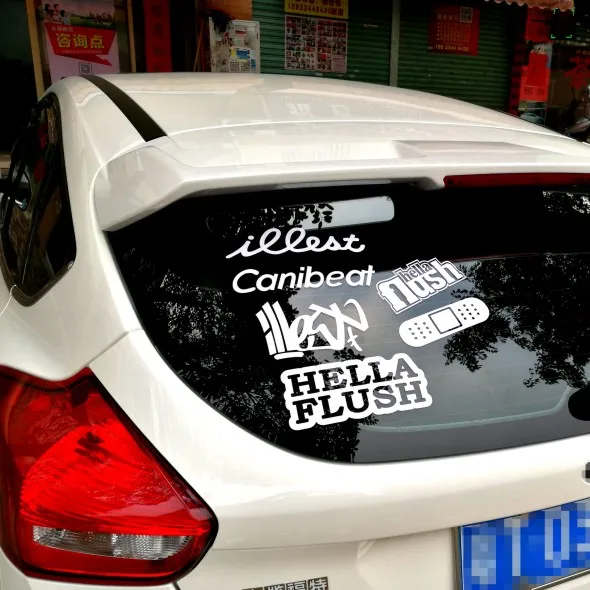 Автомобильный Стайлинг YOURART Illest Canibeat hellafстрочка автомобильный заднее ветровое