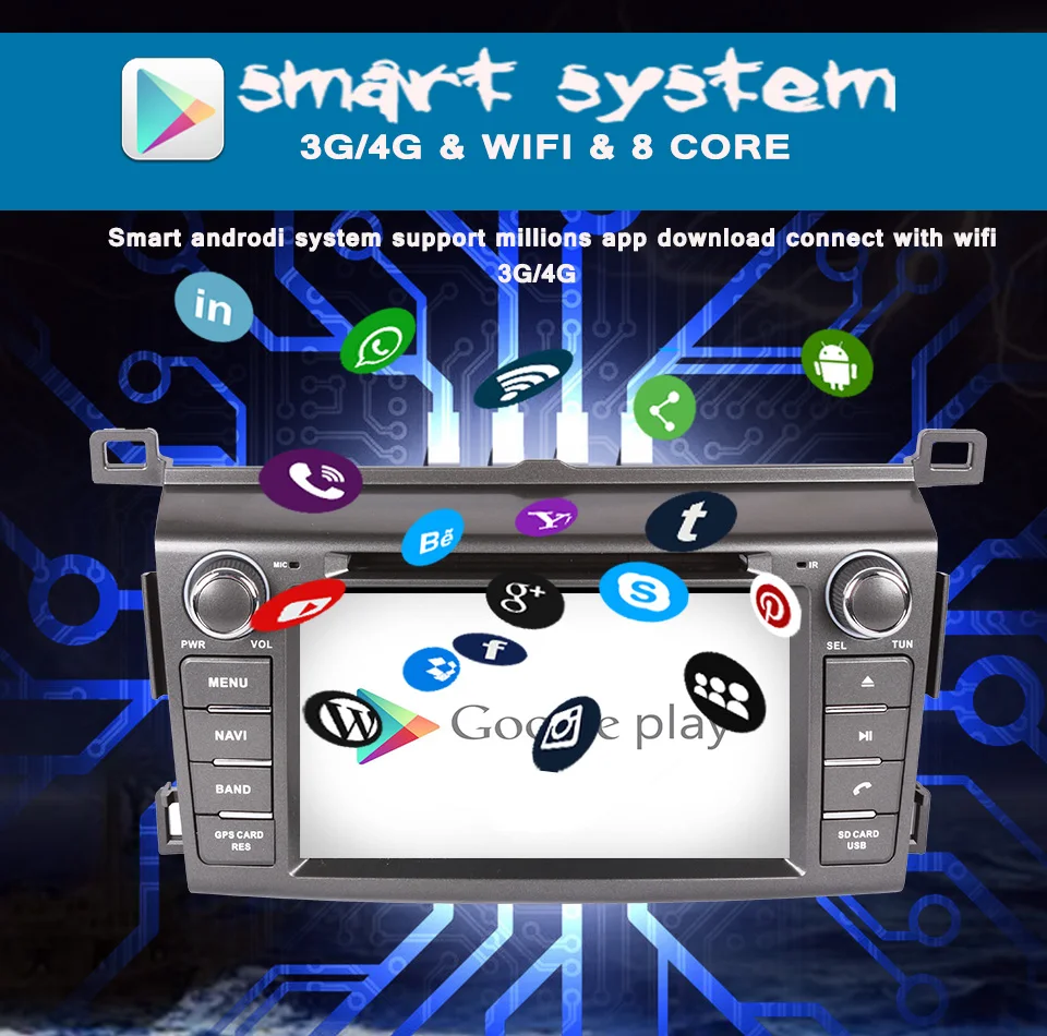 2DIN HD 1024*600 Android 9,0 Восьмиядерный 4 Гб ram автомобильный dvd-плеер для Toyota RAV4 RAV 4 2013- gps навигация радио магнитофон