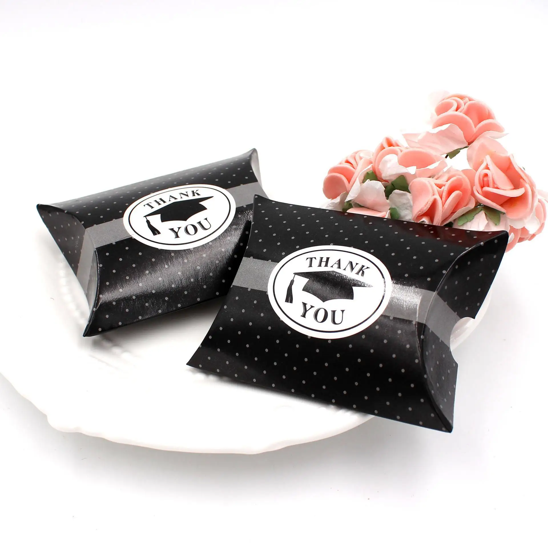 100pcs Thank You Letter Printed Candy Box Gift Graduation Celebration Favor Boxes Packing Merci Cadeau Verpakking | Дом и сад
