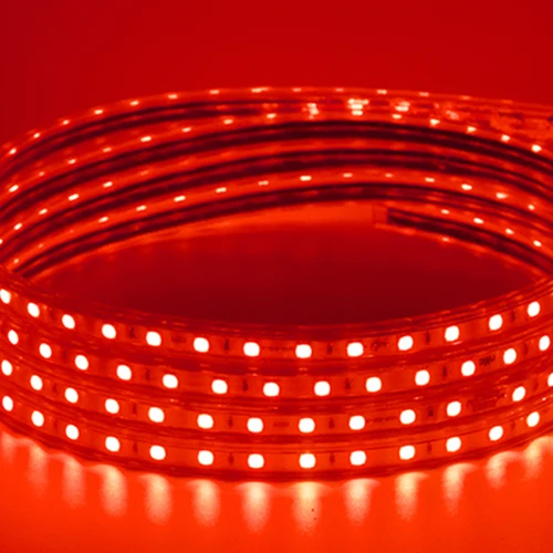 red Светодиодный светильник SMD 5050 гибкая светодиодная лента 60 светодиодов/м наружный декоративный светильник с европейской вилкой 1-25 м светильник s 220 В IP65 водонепроницаемый - Испускаемый цвет: red