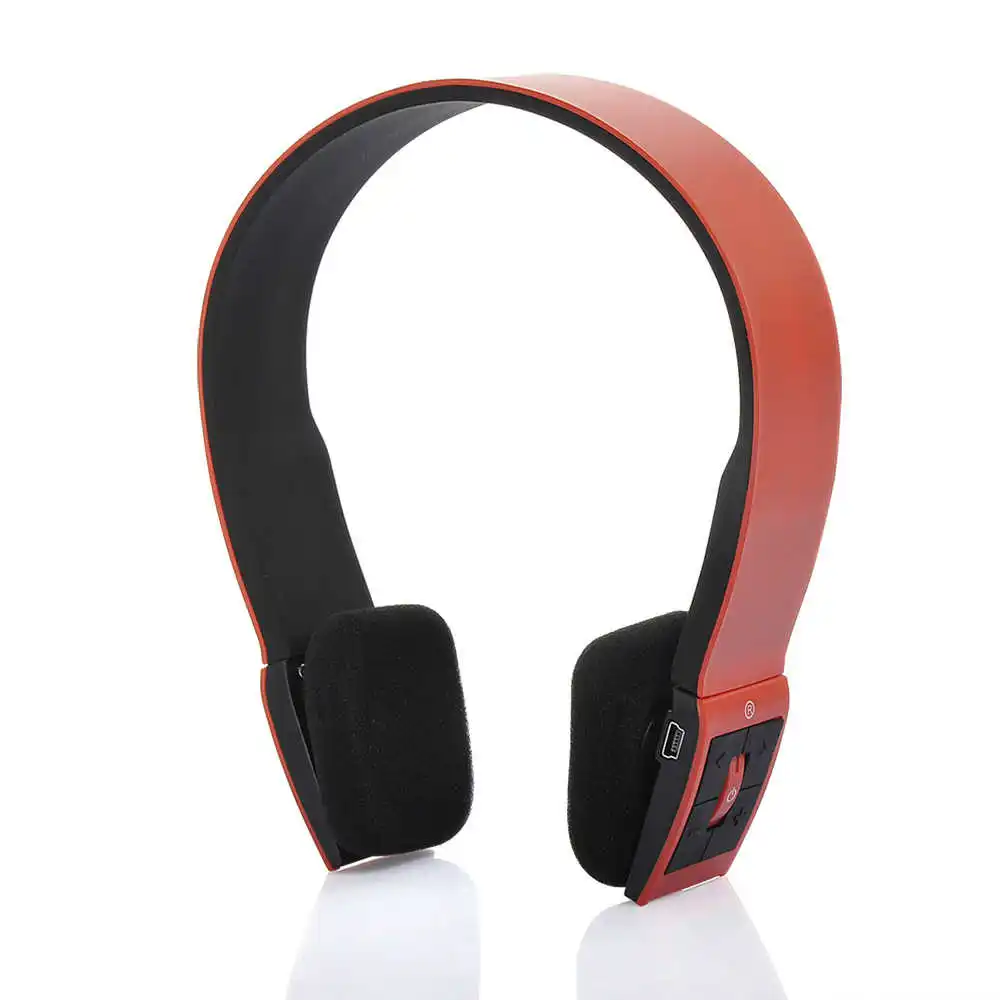 Red Стерео Гарнитура Bluetooth беспроводные наушники для компьютера ПК мобильного телефона - Цвет: Red