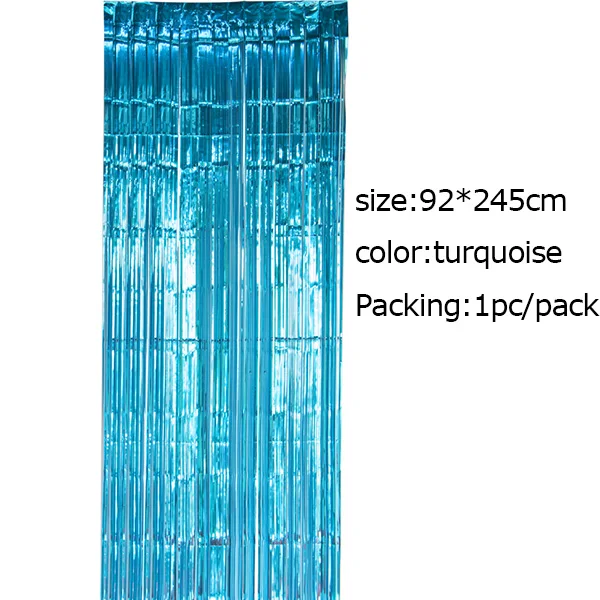 Door Curtains-12 1 шт. металлическая бахрома Блестки из фольги юбка для стола для лета Luau кактус джунгли Вечеринка День рождения Юбилей украшение стола - Цвет: Door Curtains-12