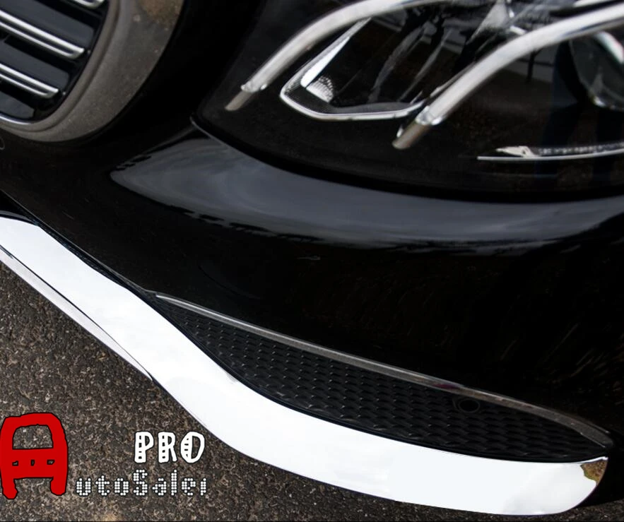 Хромированная передняя решетка Нижний Бампер крышка для губ отделка 3 шт. Mercedes Benz