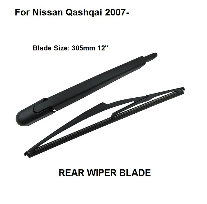 Сзади стеклоочиститель руки и лезвие комплект для Nissan Qashqai Новый 2007 2016 305 мм