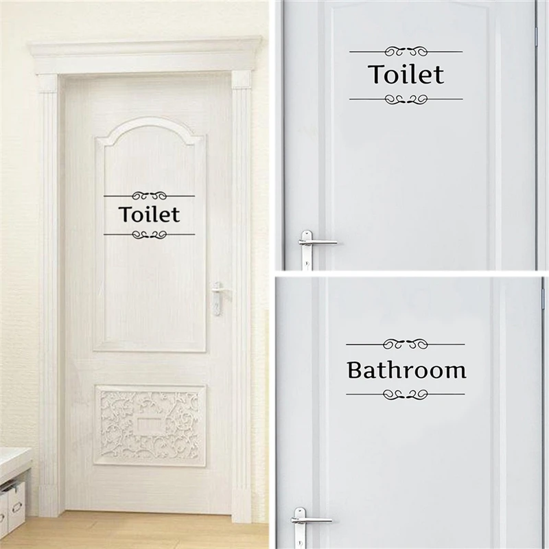 Наклейки для входной двери туалета ванной душевой комнаты декоративные