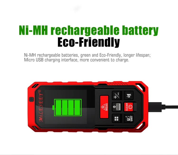 Mileseey S2/S8G Green Laser Rangefinder Digital Laser Distance Meter Laser Tape Measure Diastimeter Tool