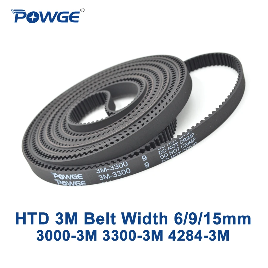 Ремень ГРМ POWGE HTD 3M C = 3000 3300 4284 5100 ширина 6/9/15 мм зубья 1000 1100 1428 1700 HTD3M синхронный 3 м|3m