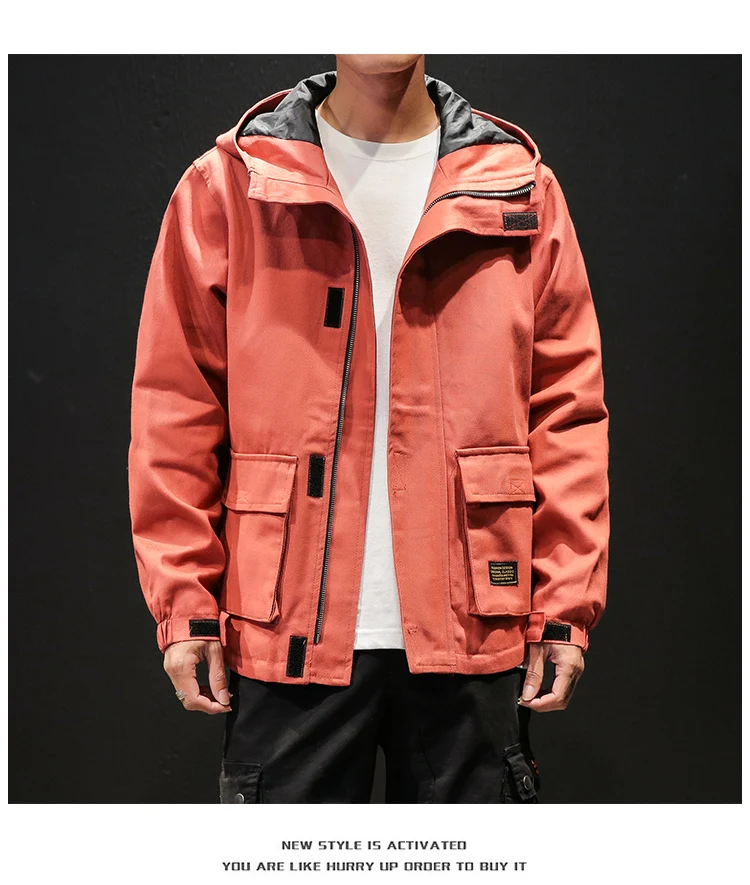Весенне-осенняя мужская куртка со свободным стоячим воротником, мужские пальто и куртки, ветровка, верхняя одежда, уличная мужская куртка 4XL 5XL
