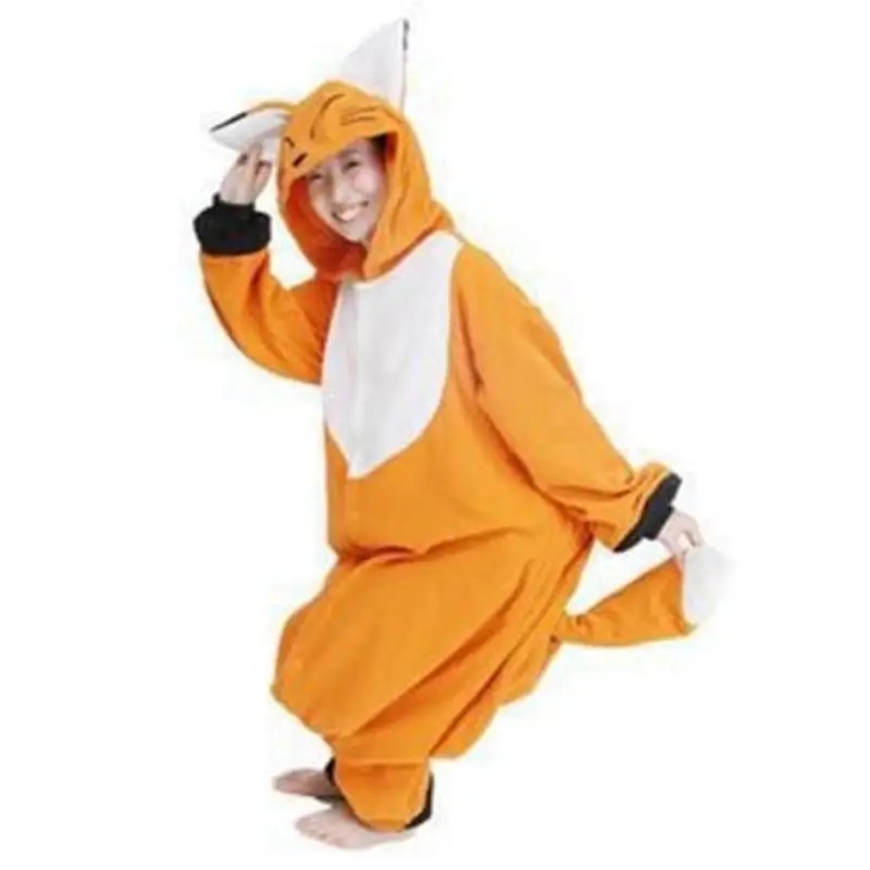 GotoseeUUnisex пижамы для взрослых кигуруми косплей костюм животного Onesie лиса одежда