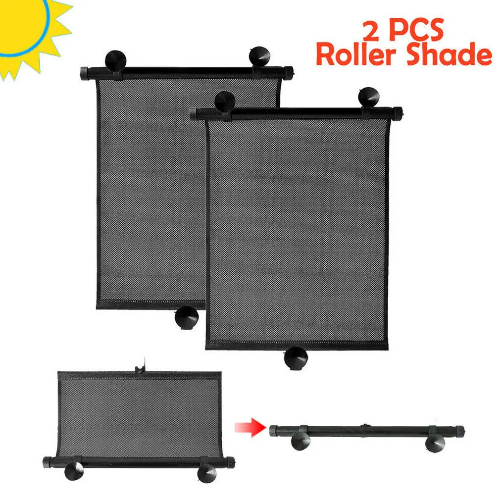 2X Выдвижной Складной автомобильный козырек от солнца на боковое окно защитный