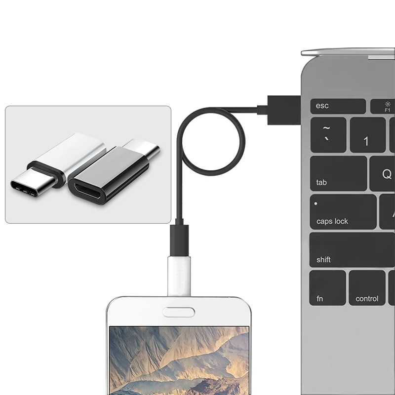Адаптер USB type C OTG Micro к Тип Зарядное устройство Quick кабель для samsung S8 S9 плюс Xiaomi huawei