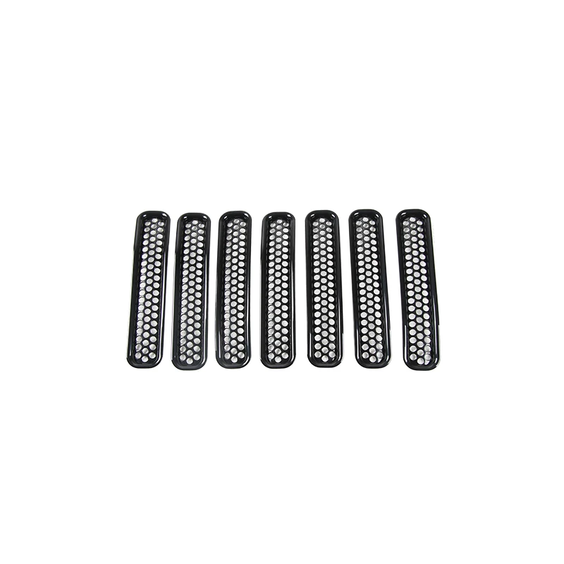 Black Honeycomb SHINEKA гоночные грили наборы для Jeep Wrangler TJ 1997-2006 ABS красочная вставка сетка гриль оболочка Хром Передняя TJ решетка крышка - Цвет: Black Honeycomb
