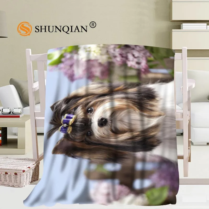 Preço Personalizado Yorkshire Terrier Cobertor Sofá De Escritório Cobertor Portátil Macio Cobertor Cama Avião Viagem Adulto Casa Cobertor