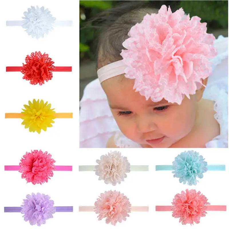 

Baby Headband Large Flower Hair Band Girl Newborn Kid Children Headdress Headbands Photography Props Toddler Hair Accessories