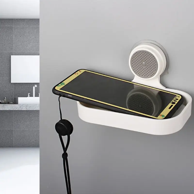 Без дырочек Настенный мыльница практичный DIY пластиковые полки коробки сильный