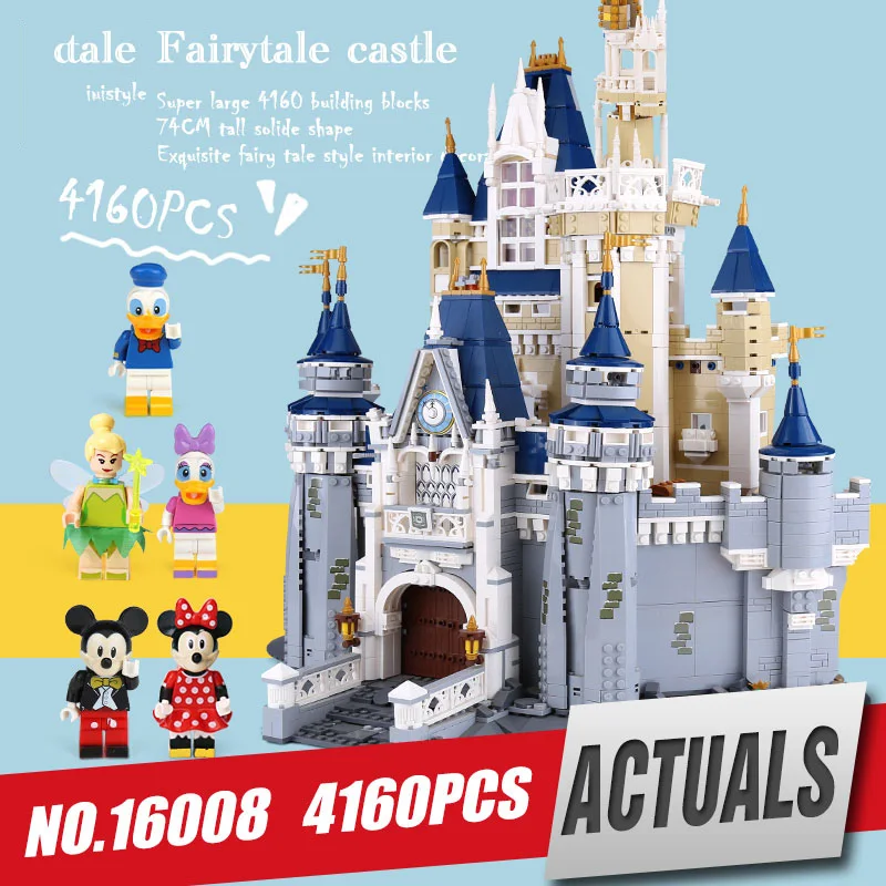 DHL 16008 Золушка Принцесса замок город модель образования Building Block Kid Игрушка