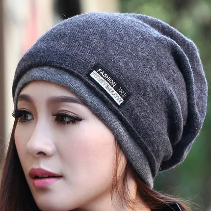 High Quality Ladies Knit Wool Skullies and Beanies for Women Men Casual Warm Thick Turban Hat Cap Gorro Beanie Winter Hats M0544