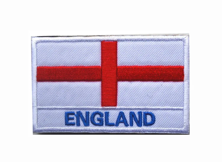 England Flag Вышивка Аппликации Значки Швейцария Испания Франция Бельгия Греция Нидерланды Польша Ватикан венгерский флаг патч - Цвет: England Flag