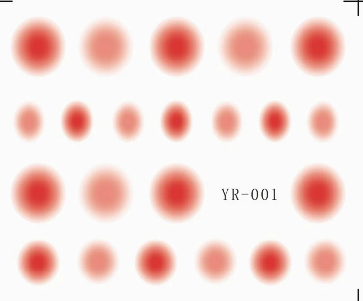 

Nail Sticker WATER TRANSFER DECAL HALO FUZZY BLURRY FILMY MONTAGE OVAL SPOT YR001-006