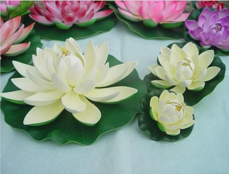 Диаметр 60 см большой искусственный цветок лотоса плавающий бассейн Украшение