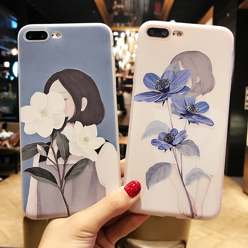 Красивый модный Мягкий чехол из ТПУ для iphone8 7 6 6S PLUS X 5 SE |