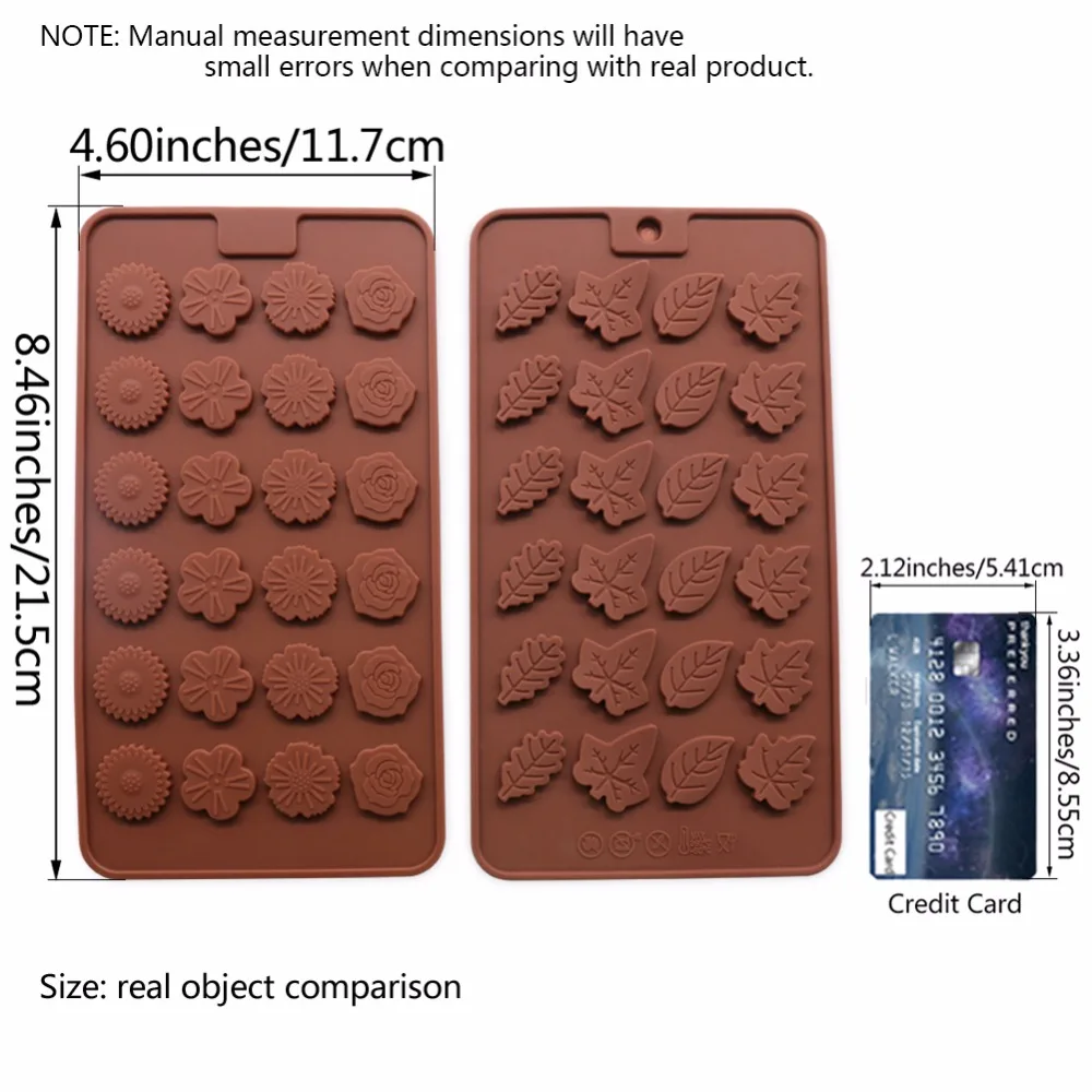 Yyp 24 полости кленовые листья + цветок формы силиконовые конфет для домашней