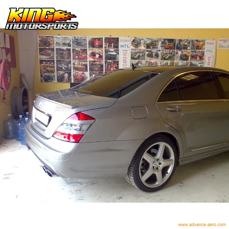 Подходит для 2007 2013 Mercedes Benz W221 s класс спойлер заднего багажника крыла окрашены