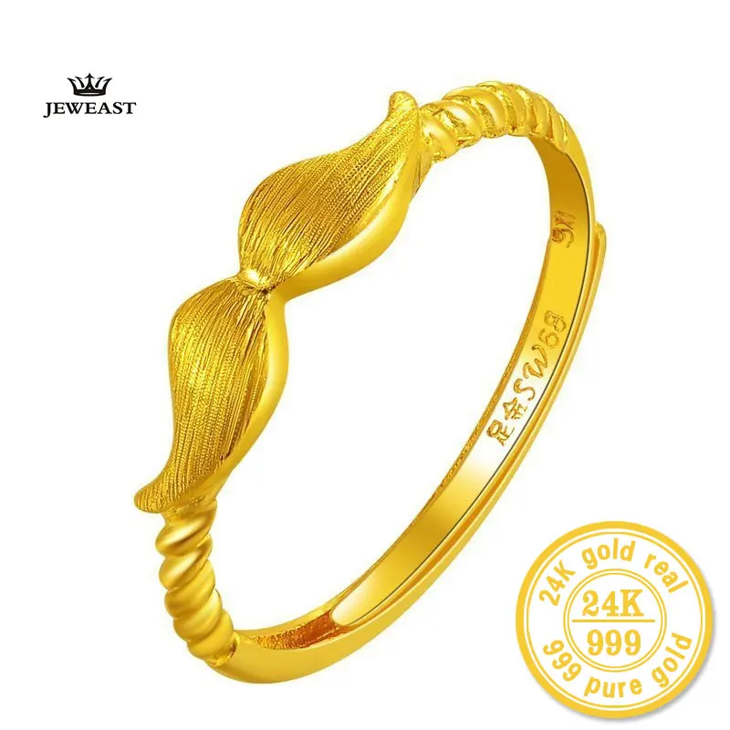 XXX ZZZ 24k кольцо из чистого золота изящное с усами уникальное очаровательное