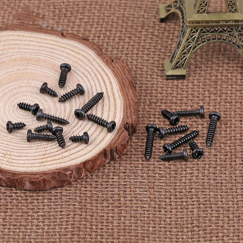 Черный цинк из нержавеющей стали микро крест с круглой головкой саморезы винты