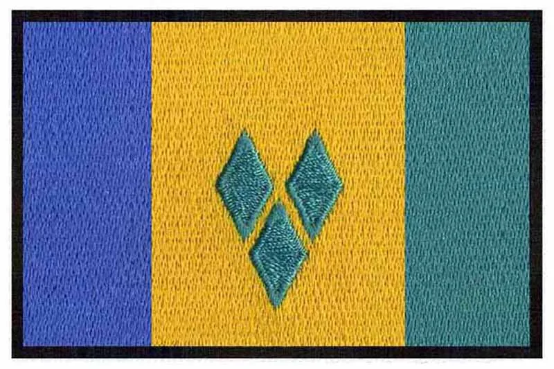 Вышитая нашивка с флагом святого Винсента и гренадинов 3 дюйма широкие наклейки