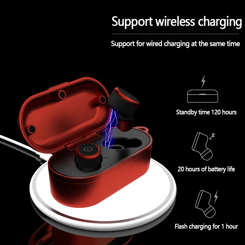 TWS Наушники Беспроводные Bluetooth 5 0 наушники Hifi стерео IPX8 водонепроницаемый