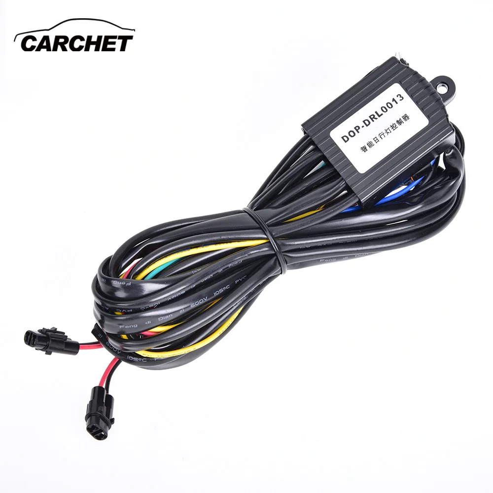 CARCHET DRL дневные ходовые жгуты светодиодные реле управления Вкл/Выкл диммер Лампа
