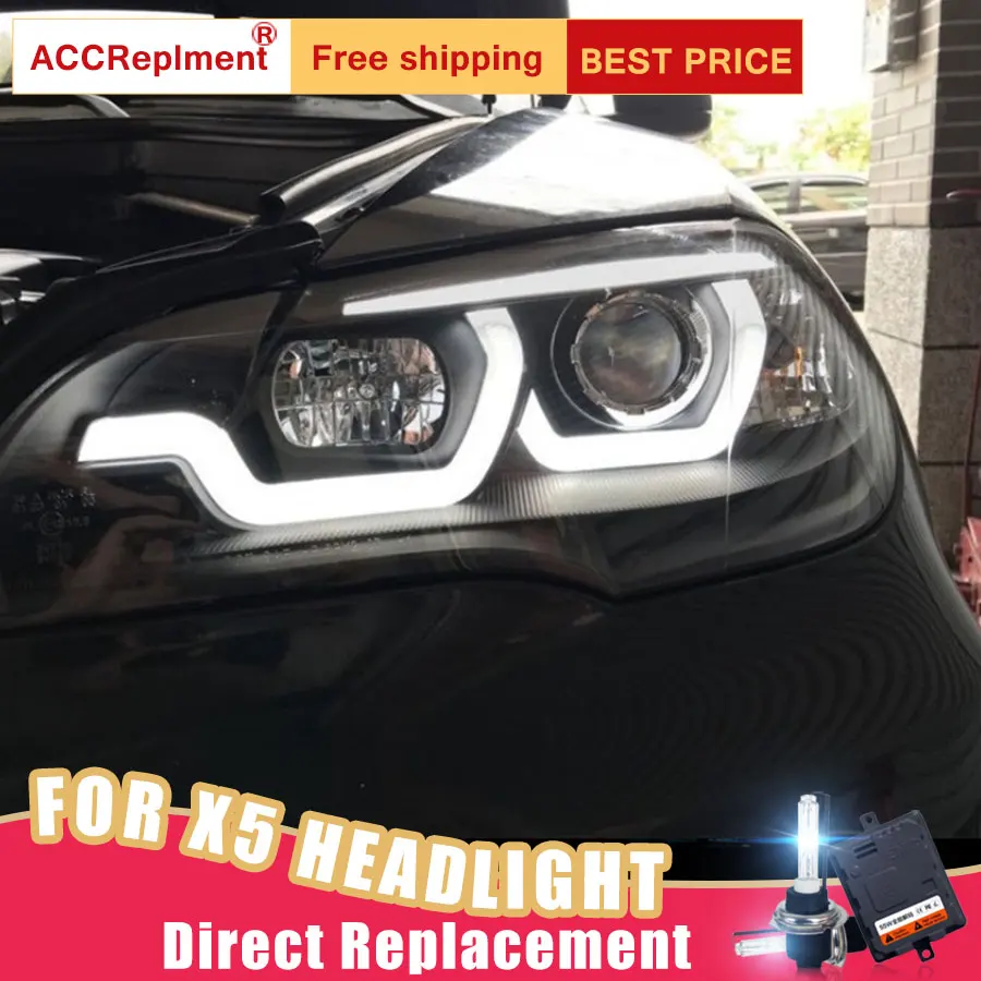 2 шт. светодиодный фары для BMW X5 E70 2007 2013 Автомобильные ангельские глазки комплект